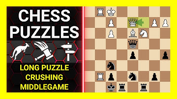 Chess Puzzles to Practice. Themes: Long puzzle, Crushing, Middlegame. Learn Chess