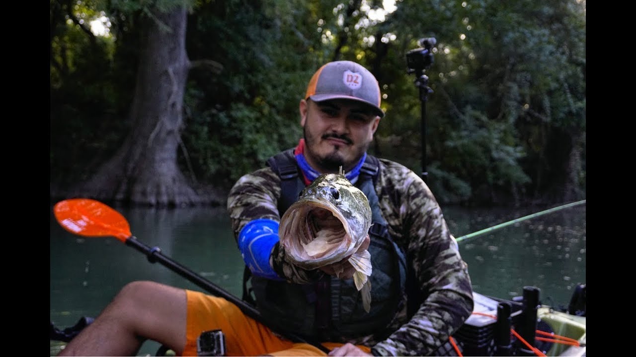 Kayak bass fishing: New Medina River ride! - YouTube