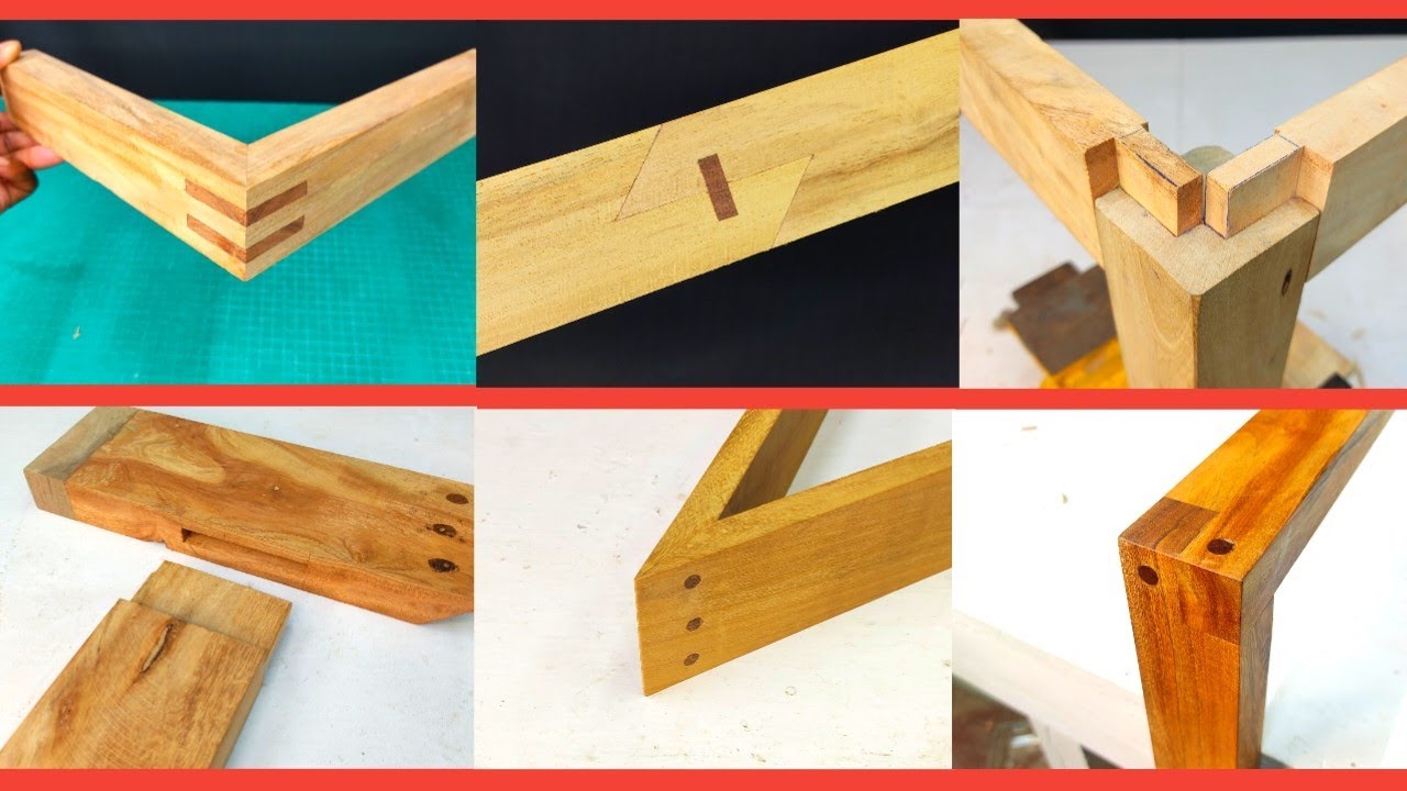 9 Amazing Wood Joinery Techniques #woodworking #joints - YouTube
