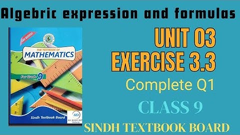 exercise 3.3 class 9 maths sindh board Q1 complete |ex 3.3 class 9| @mathsbymissnisha