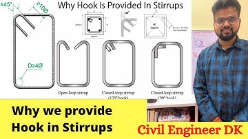 Why we use Hooks in Stirrups  or Ties of Column at Construction Site