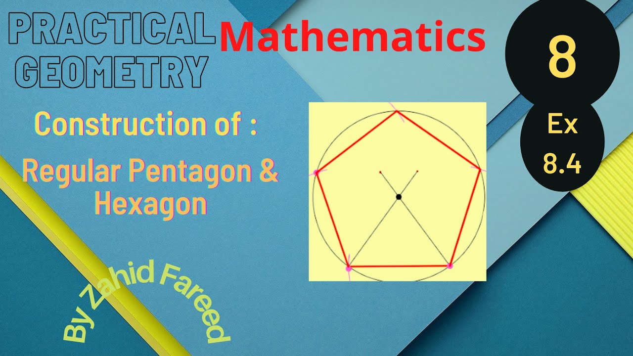 8 | Ex8.4 | Practical Geometry | Construction of Pentagon ...