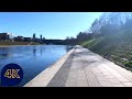 Relaxing Walk by the River (Clear Blue Sky) - 4K Video