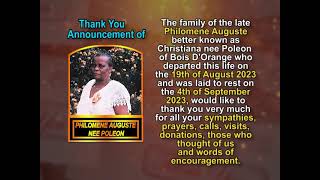 Philomene Auguste Thank You