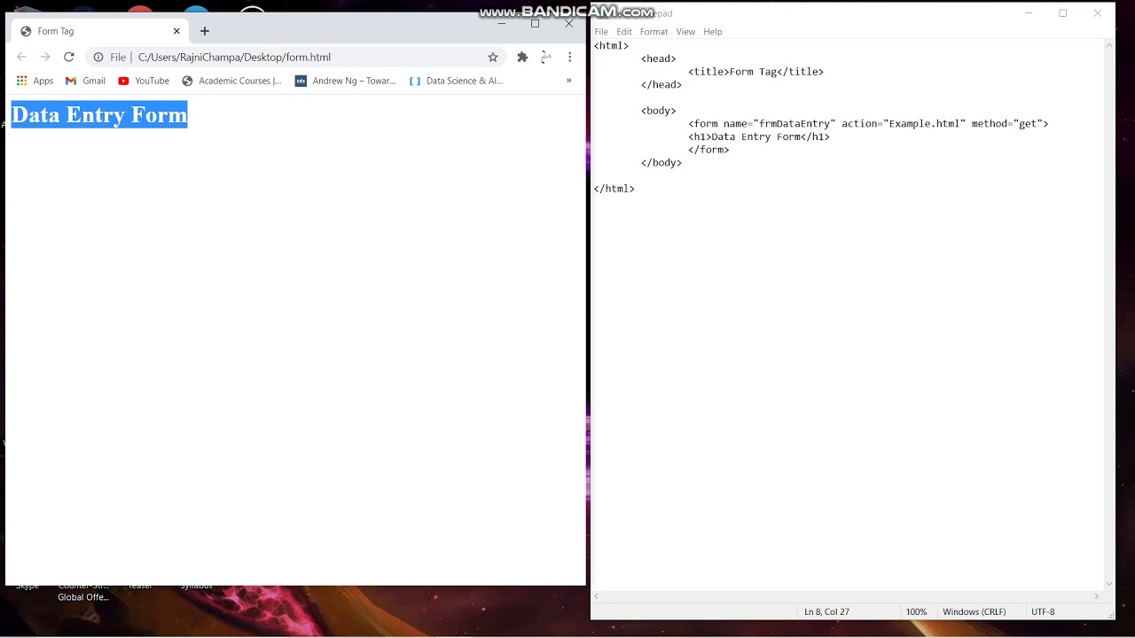 Forms with HTML Part 1 - YouTube