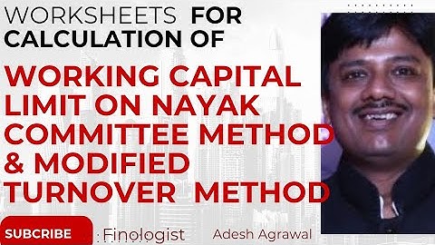 (English) Nayak Committee  & Modified Turnover Method for Working Capital Limit-Worksheets