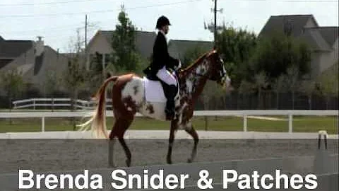 Brenda Snider & Patches Competing in Dressage