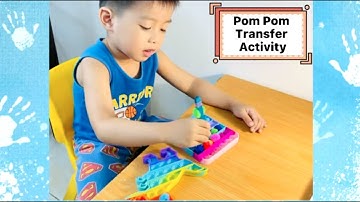 Pompom Transfer Activity | DIY Tongs for Kids | Fine Motor Skill