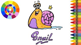 Drawing and Coloring Snails using IpadPro and Application Concept. screenshot 4