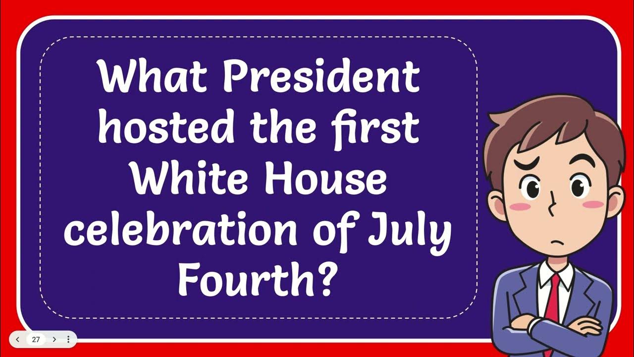 first white house celebration of 4th of july