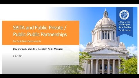 SBITA & PPP Accounting and Reporting for BARS Cash Basis