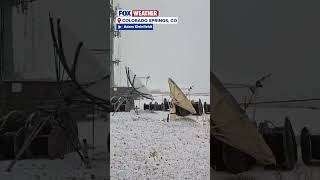 Rain, Snow, And Rumbling Thunder Made An Appearance In Colorado Springs, Colorado On Thursday