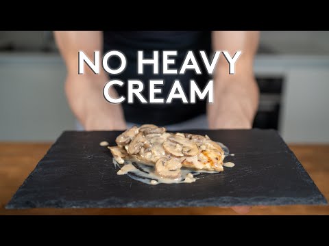 LOW CALORIE CREAMY GARLIC CHICKEN without using Heavy Cream