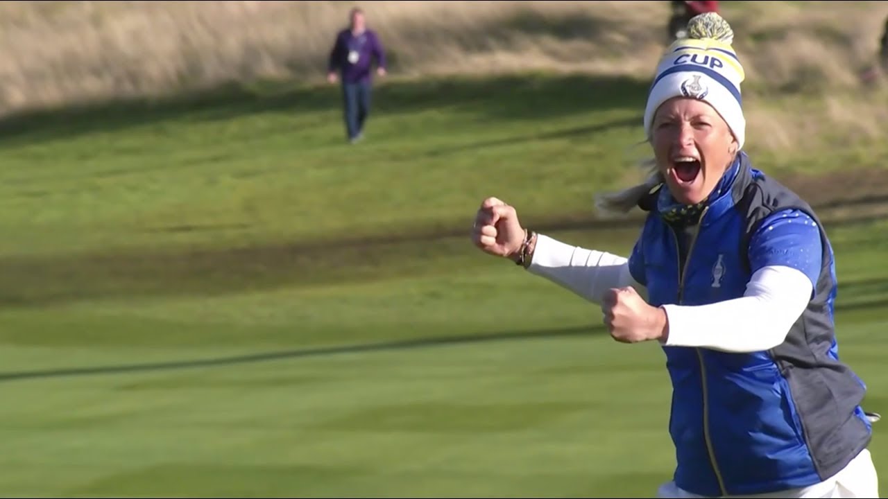 winning putt  New Update  Suzann Pettersen's putt to win The Solheim Cup 2019