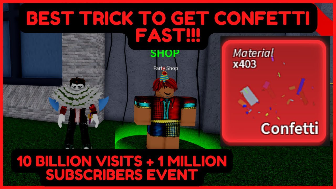 Best Trick To Get Confetti Fast! (PARTY SHOP LOCATION!) Blox Fruits