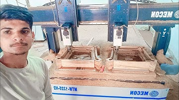 🔥 Double Spindle CNC Machine Full Process | Wooden Frame Carving | CNC Router Work Step by Step