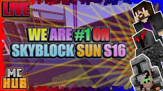 Maintaining Island Top #1 from other Teams on Skyblock Sun Season 16 - MCHUB
