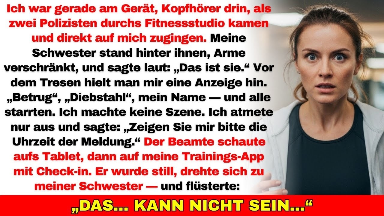 Im Fitnessstudio wartete die Polizei—meine neidische Schwester log, damit ich alles verliere…