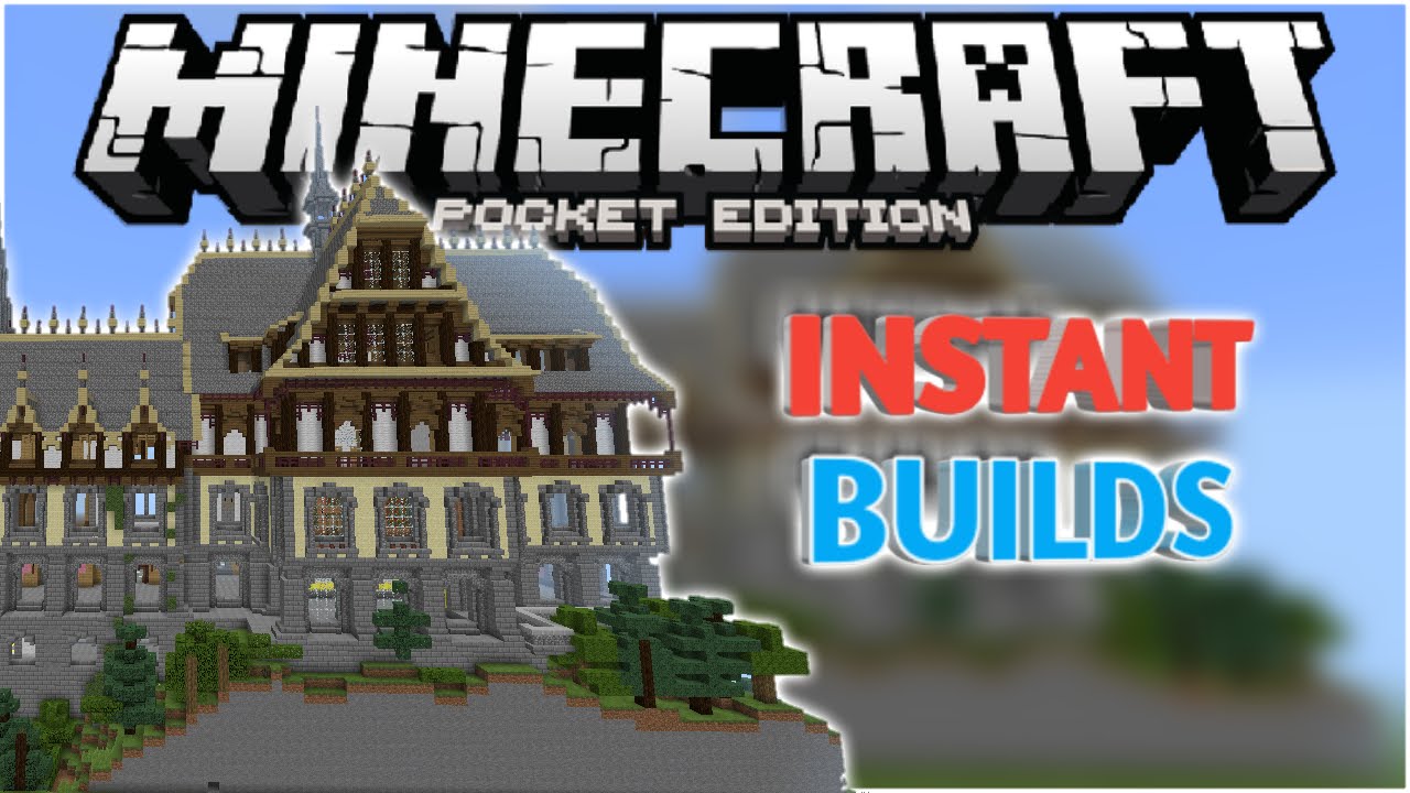 How To Get Instant Mcpe Builds And Houses Into Your World On Android Minecraft Pe 0 15 0 Youtube