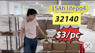 USD3/pc 3.2v 15ah lifepo4 battery cell 32140