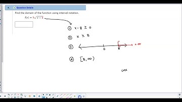 Math 10 HW 3.2 #4 Find the domain of a radical function with an even index