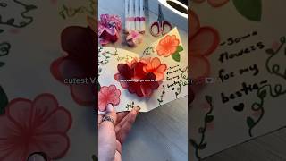 🌺😍 Cutest VALENTINES DAY Gift Card Idea for Her 💝🌷 3D Paper Flower Tutorial 🎀 #diy #craft #gift