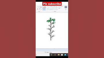 Tree Drawing in ms paint | How to draw in computer | #shorts #mspaintdrawing #mspaint