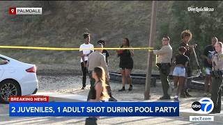 Suspect opens fire at SoCal pool party, leaving 2 juveniles and 1 adult injured before fleeing