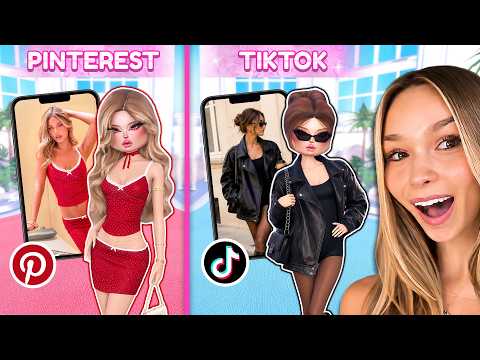 PINTEREST vs TIKTOK Outfit Hacks in Dress to Impress!