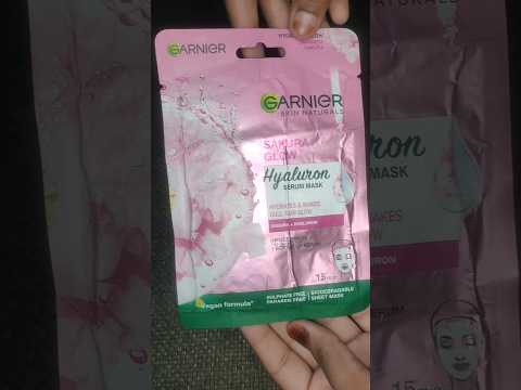 GARNIER  Hyaluron glow sheet mask /Sakura glow sheet mask for glow/for dry skin  #shorts #anam