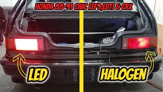 HONDA EF9 ED7 88-91 CIVIC CRX Changing All Exterior halogen Bulbs to LED Bulbs