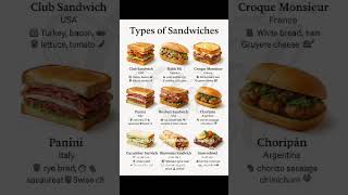 Iconic Sandwiches You Need to Try! 🥪#SandwichLover #GlobalEats #Foodie #LunchInspiration #StreetFood