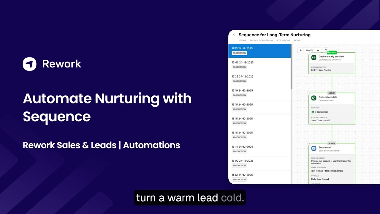 Rework Sales & Leads | Automate Nurturing with Sequence