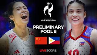 PHILIPPINES vs CHINA | 2026 ASIAN GAMES WOMEN'S VOLLEYBALL | LIVE SCORE | SEP 16, 2026