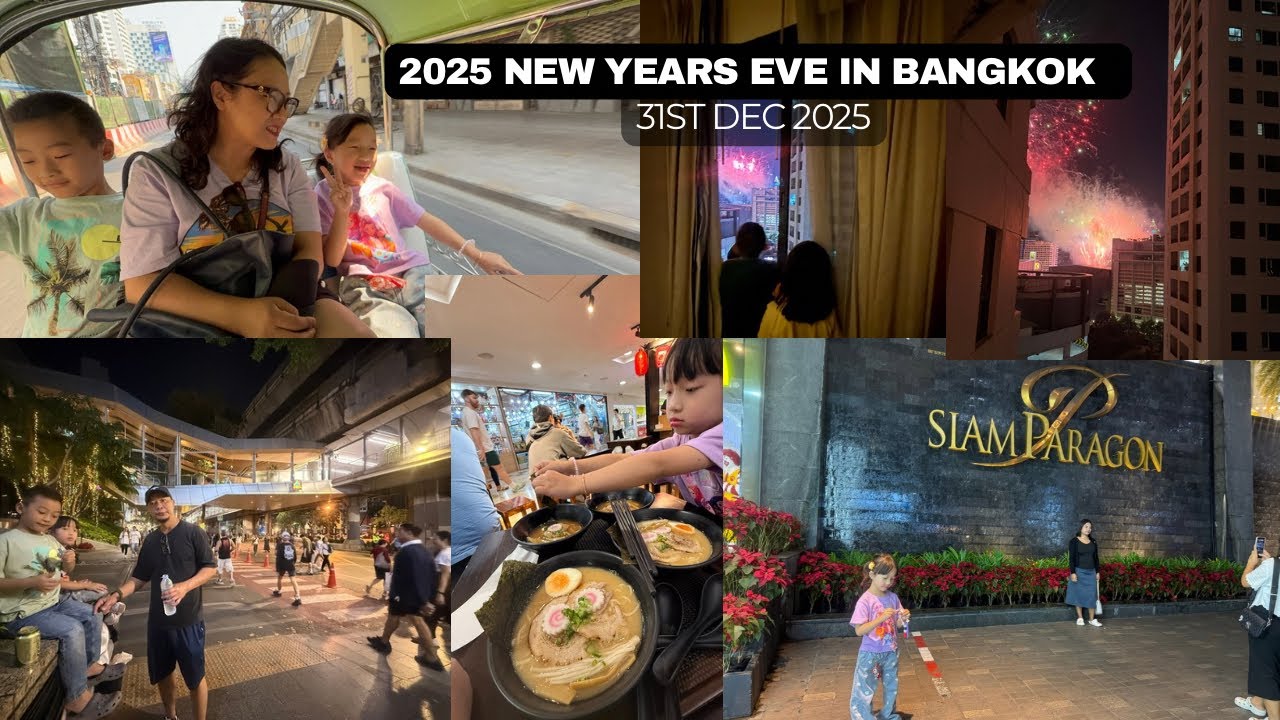 New Years Eve 2025,Bangkok|Muaithai|Fireworks|Bangkok no vehicle John kan kal|tuktuk ride 