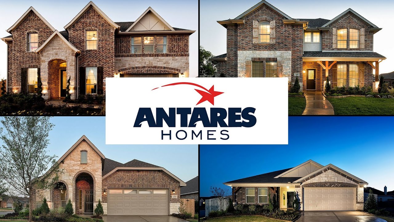 Antares Homes Concept 1606 Elevation A Right Swing with Stone YouTube