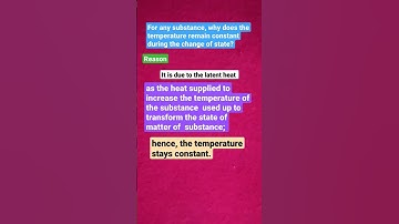 Temperature remain constant during change of state#physics#chemistry#latentheat#science