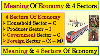 Meaning Of Economy | 4 Sectors Of Economy | Four Sectors of Economy in Macroeconomics | Economy