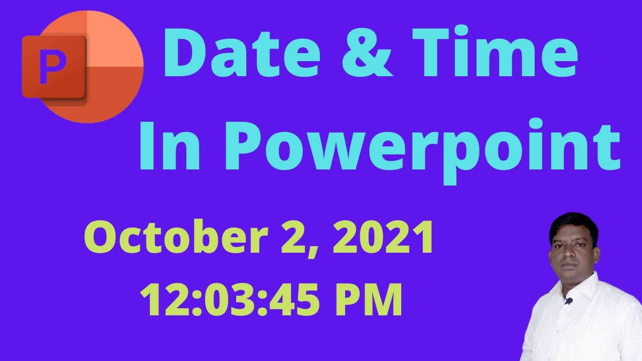 how to use date and time in powerpoint - YouTube