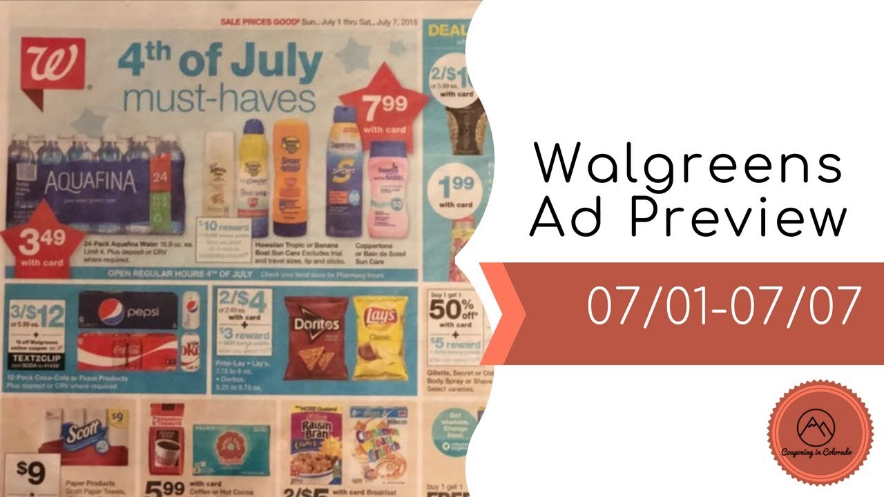 Walgreens Ad Preview 7/1-7/7 - YouTube
