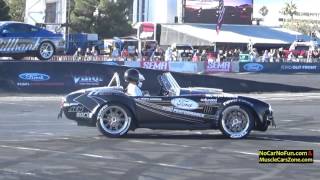 Clic Shelby Cobra Drifting On 2015 Sema Show At 2015 Sema Motor Show