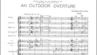 Full Score Copland - An Outdoor Overture 1938 For Orchestra