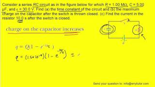 Consider A Series Rc Circuit As In The Figure Below For Which R 1 00 Mw C 5 00 µf And E 30 0 Youtube Consider A Series Rc Circuit As In The Figure Below For Which R 1 00 Mw C 5 00 µf And E 30 0 Youtube