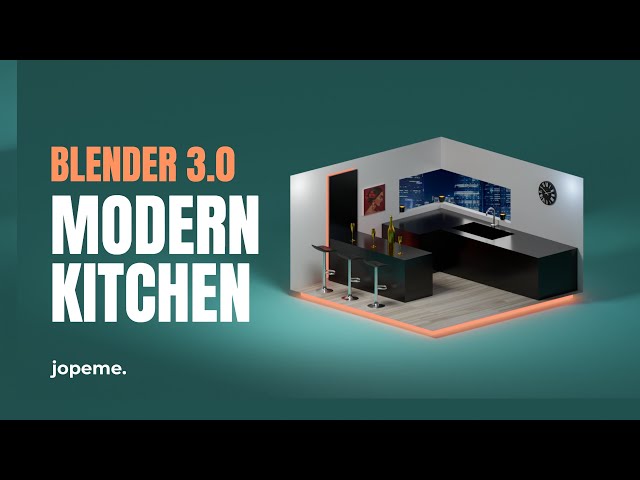 Cute kitchen items - add-on tutorial - Blender 3D beginner tutorial  realtime 