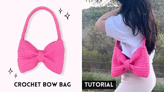 crochet bow bag tutorial by Biyabimi | beginner friendly  cozy crochet series EP 4