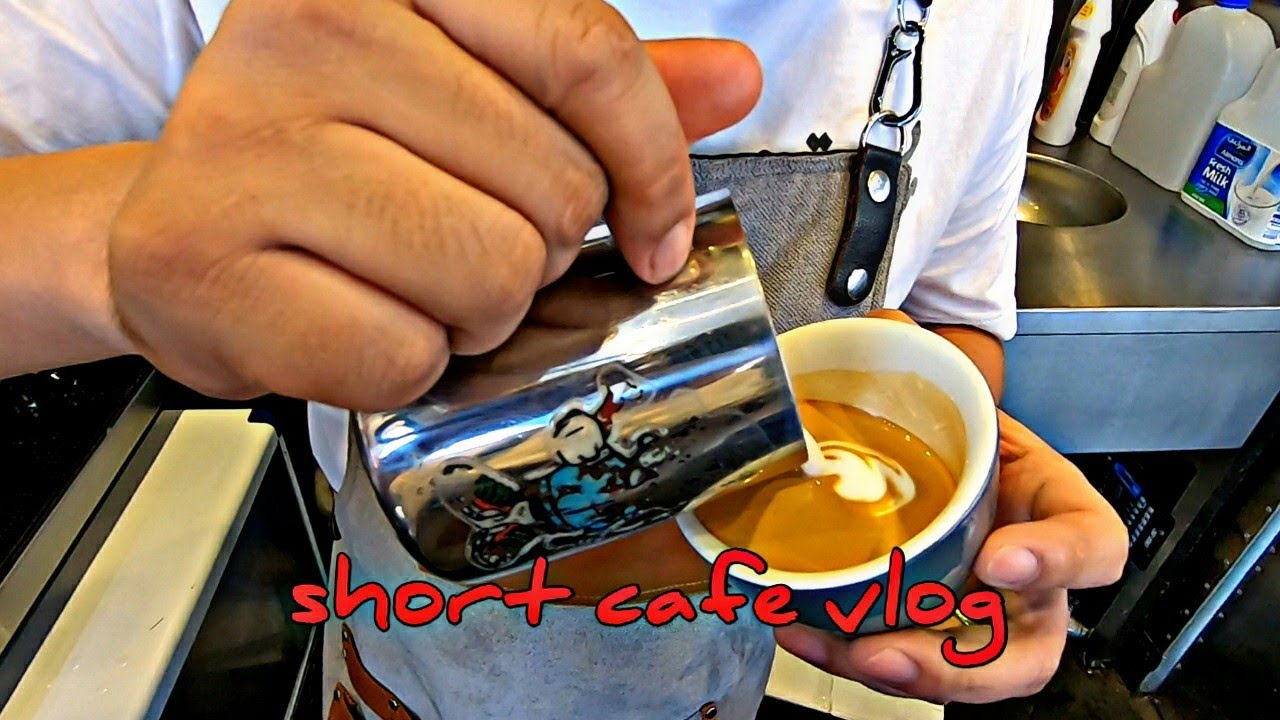 Cafe Vlog in Dubai, Latte Art by crunk17 barista YouTube