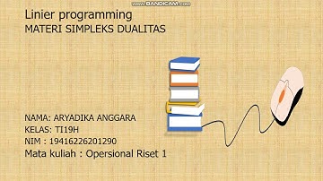 Linier Programming Metode Dualitas-primal