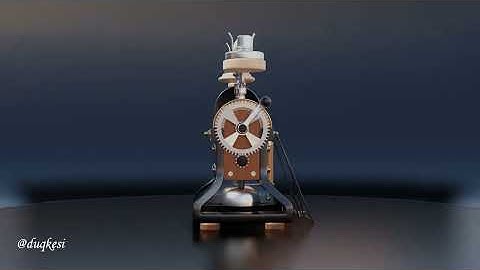 Retro Telephone - Blender 3D Model -  Colours and Textures  - Transition (3/6)