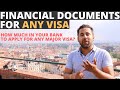 Financial Documents Needed To Apply For a Tourist Visa for Europe/Canada/UK/Australia/NewZealand