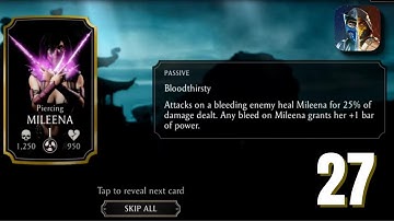 Mortal Kombat Mobile 🔥Piercing Mileena GOLD CARD 🔥 Gameplay Part 27 (iOS, Android) #mortalkombat